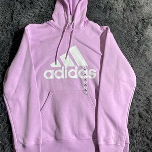 Adidas Lavender Hoodie with White Logo